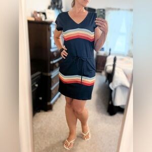 Ecoté Navy Dress with Stripes Sz S